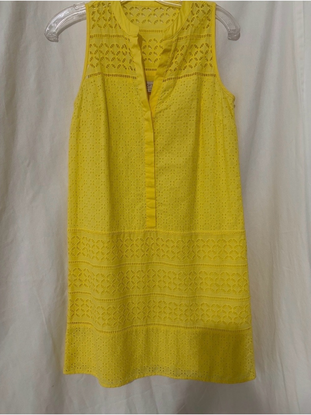LOFT yellow eyelet dress - Picture 2 of 9